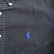 J- Vintage 90s Polo RL Embroidered Logo Button Down Shirt - M