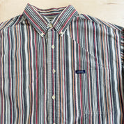 J- Vintage Chaps Ralph Lauren Striped Pocket Button Down Shirt - L