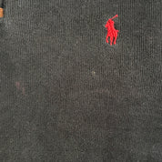 Vintage Polo RL Embroidered Logo Black Quarter Zip Sweater - L