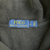 Vintage Polo RL Embroidered Logo Black Quarter Zip Sweater - L