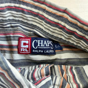 J- Vintage Chaps Ralph Lauren Striped Pocket Button Down Shirt - L
