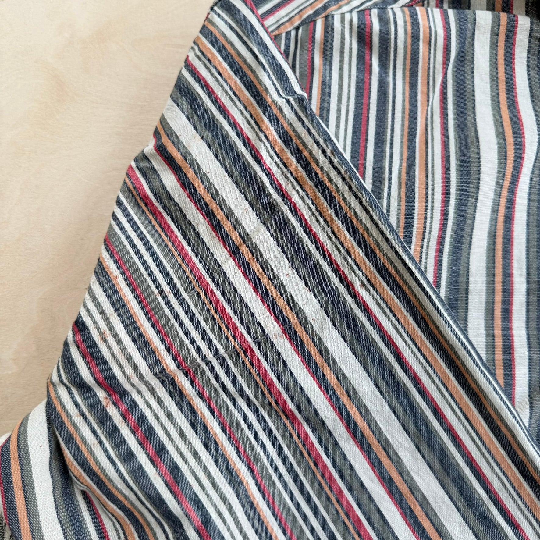 J- Vintage Chaps Ralph Lauren Striped Pocket Button Down Shirt - L