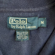 Vintage Polo RL Embroidered Logo Navy Made In USA Quarter Zip Sweater - M