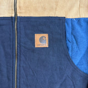 J- Carhartt Reworked Navy/Brown/Black Collared Jacket - L