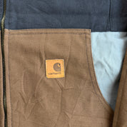J- Carhartt Reworked Black/Brown/Grey Collared Jacket - L