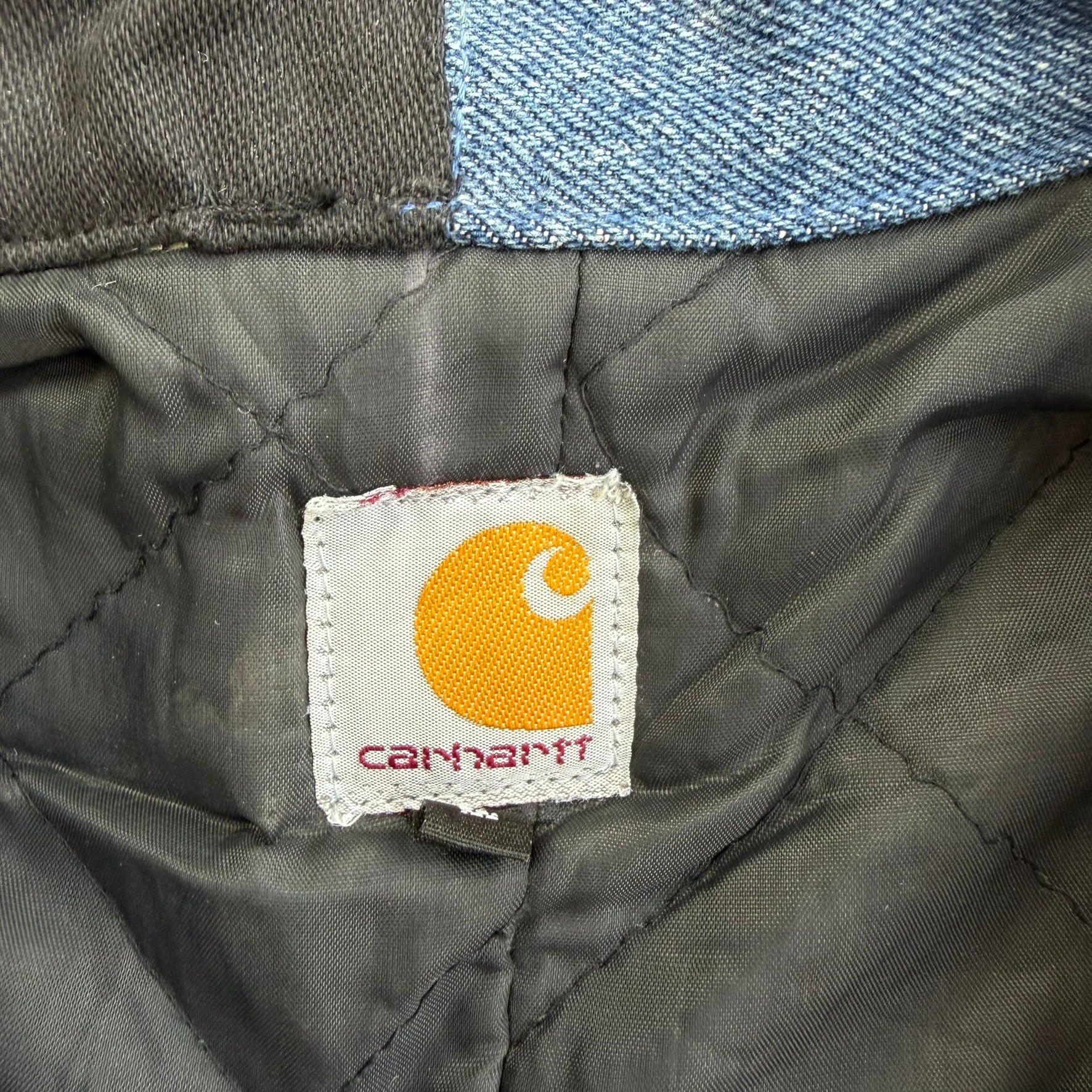 J- Carhartt Reworked Black/Brown/Grey Collared Jacket - L