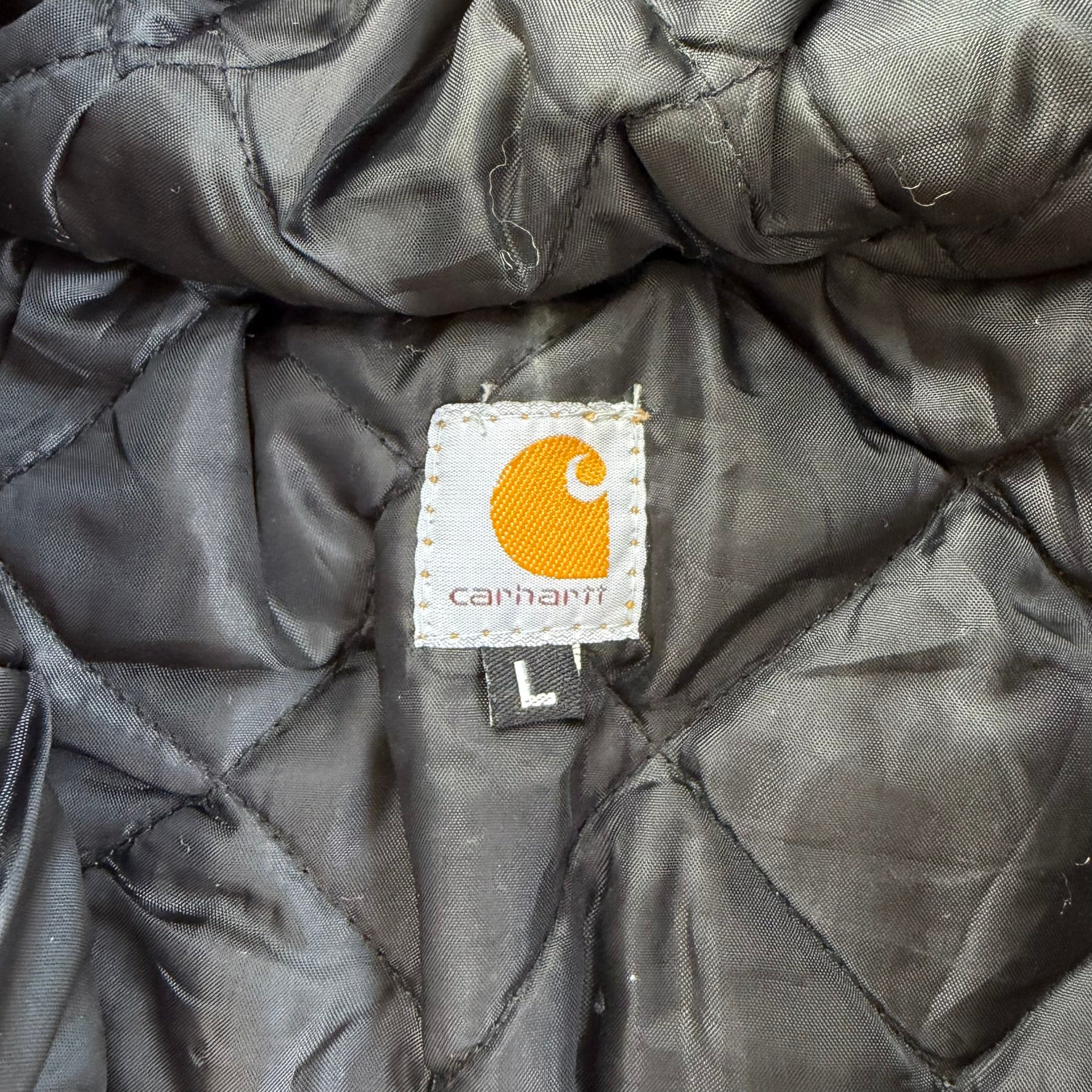 J- Carhartt Reworked Brown/Olive Green Hooded Jacket - L