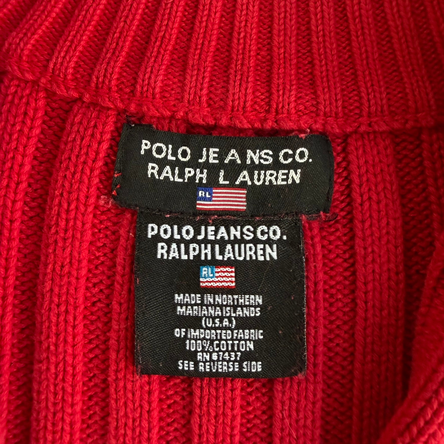 Vintage 90s Women's Polo Sport RL Ribbed Knit Zip Up Track Jacket - Women's S