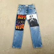 F- HOM Kiss/Tupac Wrangler Reworked Custom Jeans