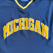 J- Vintage Starter University Of Michigan Embroidered Text Hockey Jersey - XL