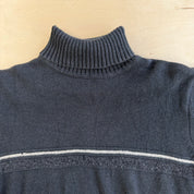Vintage Tommy Hilfiger Cotton Grey Turtle Neck Knit Sweater - M