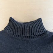 Vintage Tommy Hilfiger Cotton Grey Turtle Neck Knit Sweater - M