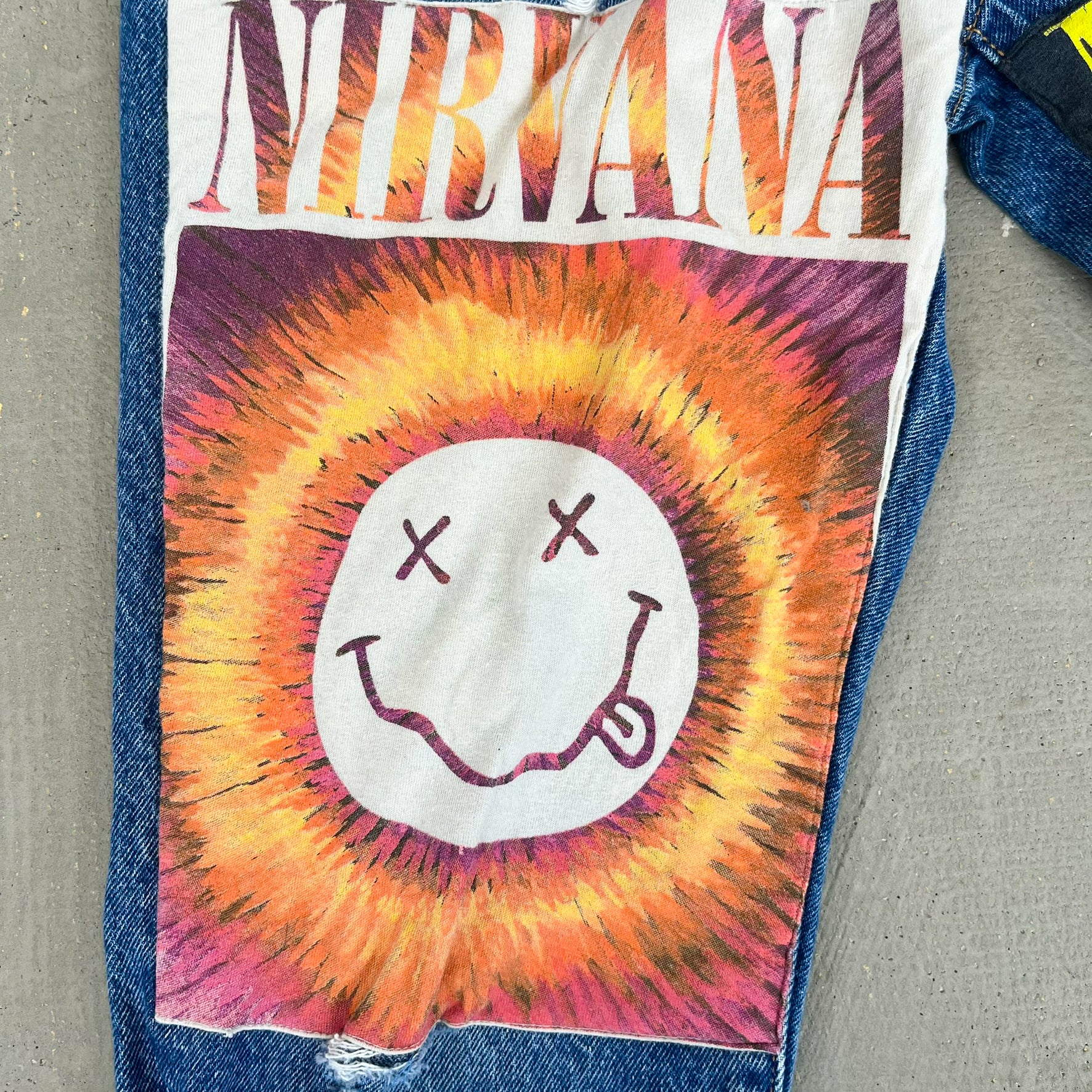 F- HOM Nirvana Levi's 501 Reworked Custom Jeans