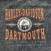 J- Vintage '01 Harley Davidson Dartmouth Nova Scotia Graphic Tee - L