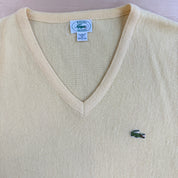 Vintage 90s  Lacoste Embroidered Logo Made In USA Orlon Acrylic Sweater - M