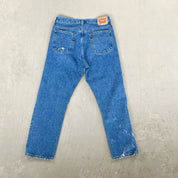 F- HOM Nirvana Levi's 501 Reworked Custom Jeans