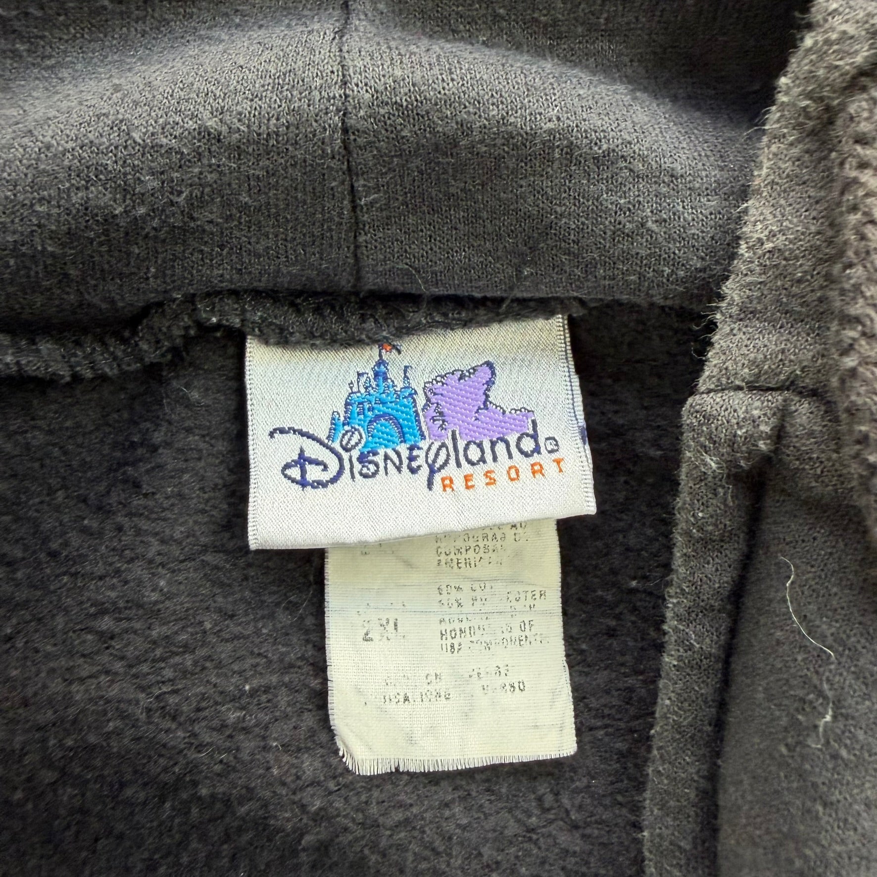 J- Vintage Disney Disneyland 50th Anniversary Zip Up Hoodie - 2XL