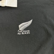 Vintage New Zealand All Blacks Embroidered Logo Long Sleeve Rugby Shirt - XL