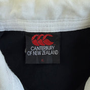 Vintage New Zealand All Blacks Embroidered Logo Long Sleeve Rugby Shirt - XL