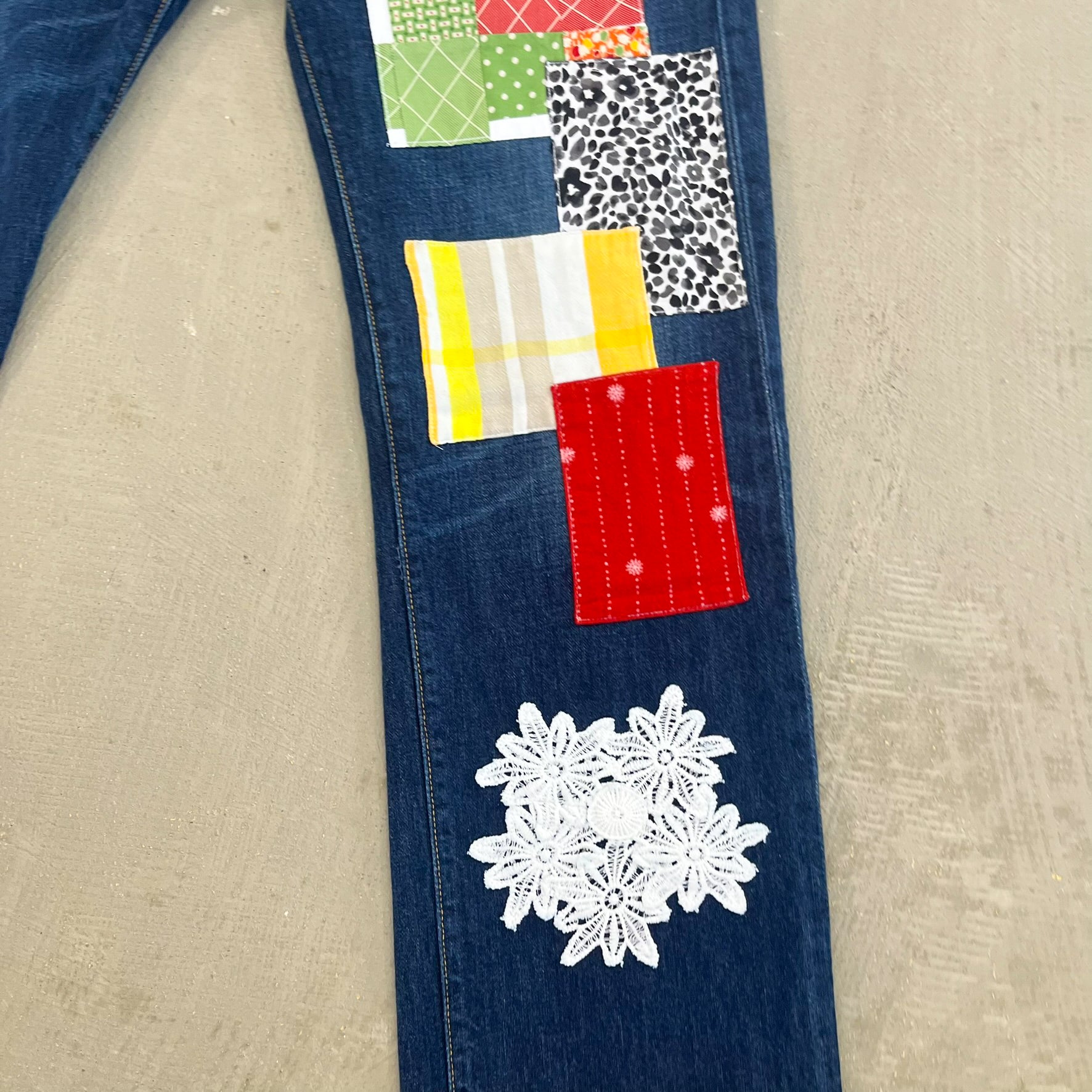 F- HOM PEACE Levi's 501 Reworked Custom Jeans