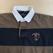 Vintage Guinness Beer Embroidered Logo Long Sleeve Rugby Shirt - L
