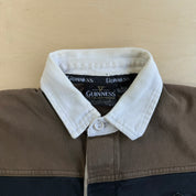Vintage Guinness Beer Embroidered Logo Long Sleeve Rugby Shirt - L