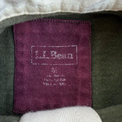 J- Vintage LL Bean Olive Green Long Sleeve Rugby Shirt - M