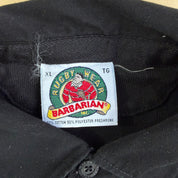 Vintage Barbarian Old Boys Rugby Club Embroidered Logo Made In Canada Short Sleeve Rugby Shirt - XL