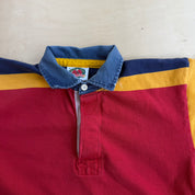 J- Vintage Barbarian Rugbywear Red Short Sleeve Rugby Shirt - M