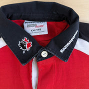 Vintage Barbarian Steam Whistle Embroidered Logo Made In Canada Short Sleeve Rugby Shirt - 2XL