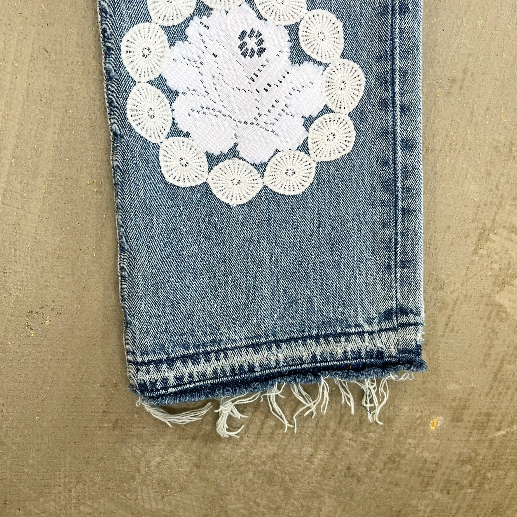 F- HOM PEACE Levi's 501 Reworked Custom Jeans