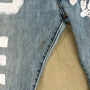 F- HOM PEACE Levi's 501 Reworked Custom Jeans