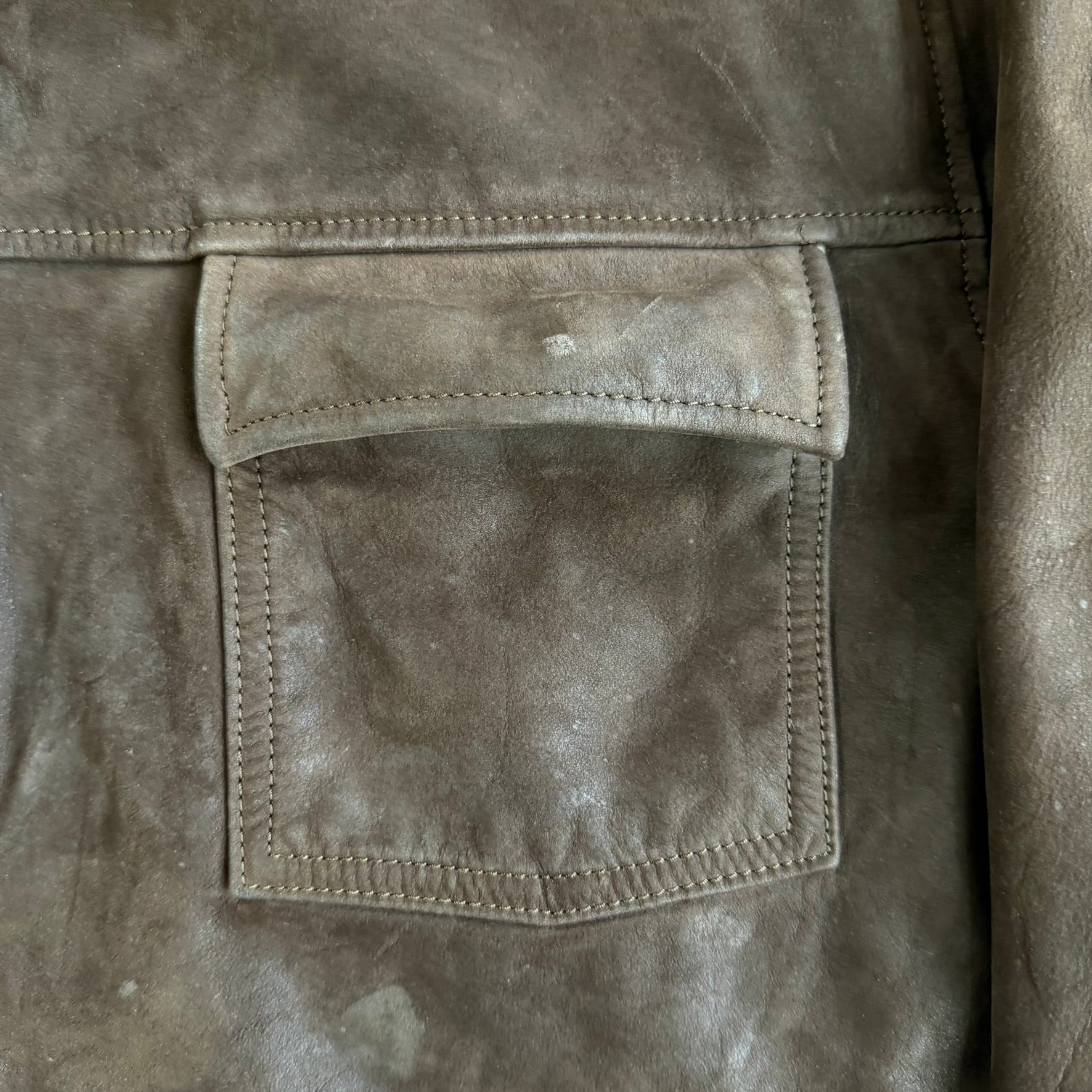 Vintage Gap Brown Zip Up Leather Jacket - L