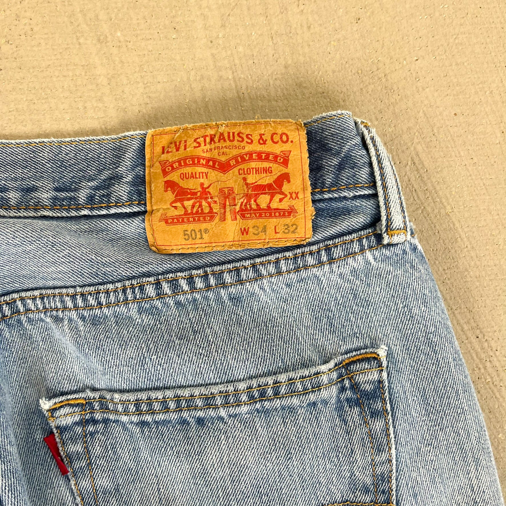 F- HOM PEACE Levi's 501 Reworked Custom Jeans