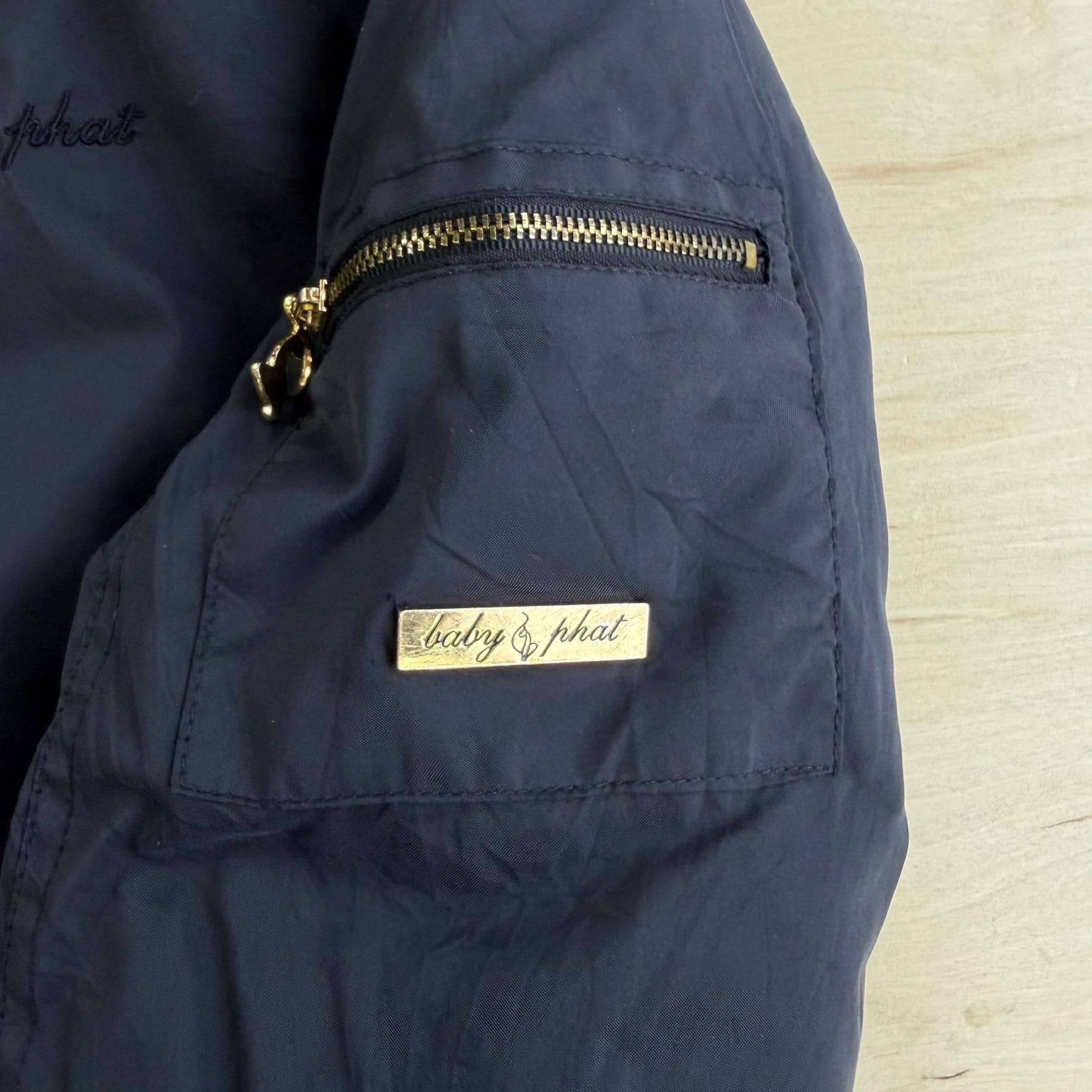 Vintage Baby Phat Embroidered Logo & Text Puffer Jacket - S