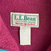 Vintage LL Bean Made In USA Polar Fleece Lined Zip Up Jacket - M