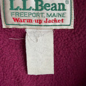 Vintage LL Bean Made In USA Polar Fleece Lined Zip Up Jacket - M