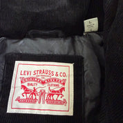 Levi's Black Corduroy Zip Up Puffer Jacket - L