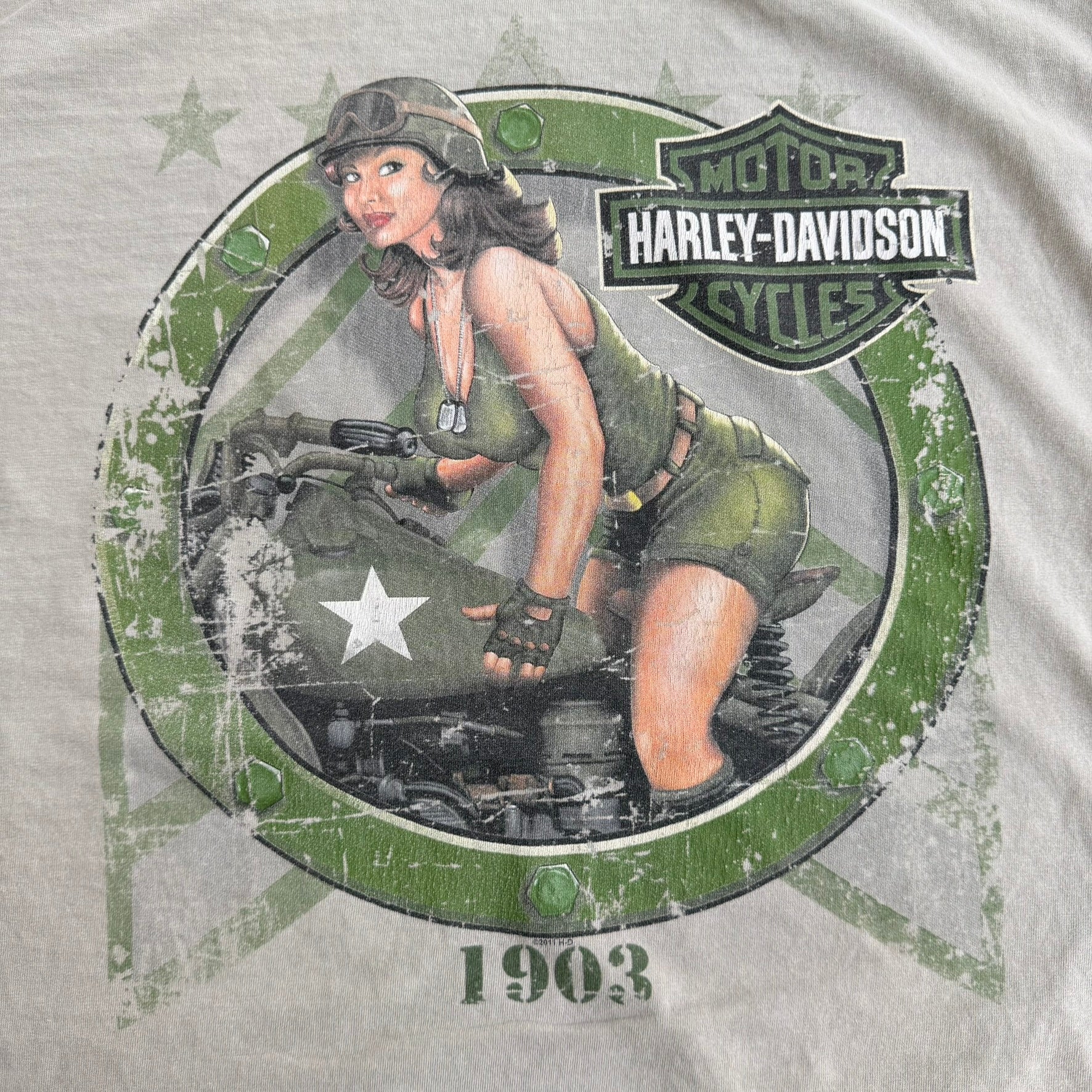 J- Vintage '11 Harley Davidson Marrysville WA Graphic Tee - XL