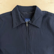 Vintage Gap Black Nylon Zip Up Harrington Jacket - L