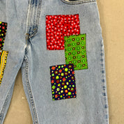 F- HOM Flower Patches Levi's 550 Reworked Custom Jeans