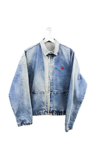 Z- Vintage Polo Ralph Lauren Zip Up Denim Bomber Jacket