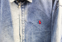 Load image into Gallery viewer, Z- Vintage Polo Ralph Lauren Zip Up Denim Bomber Jacket
