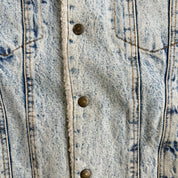 Vintage 90s Dry Goods Sugatuck Sherpa Lined Denim Trucker Jacket - L