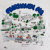 J- Vintage '89 Fair Haven, Ma. Landmarks Graphic Made In USA Single Stitch Tee - L