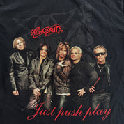 J- Vintage '01 Aerosmith Just Push Play Tour Picture Giant Tag Tee - L