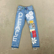 F- HOM PEACE Levi's 501 S Reworked Custom Jeans
