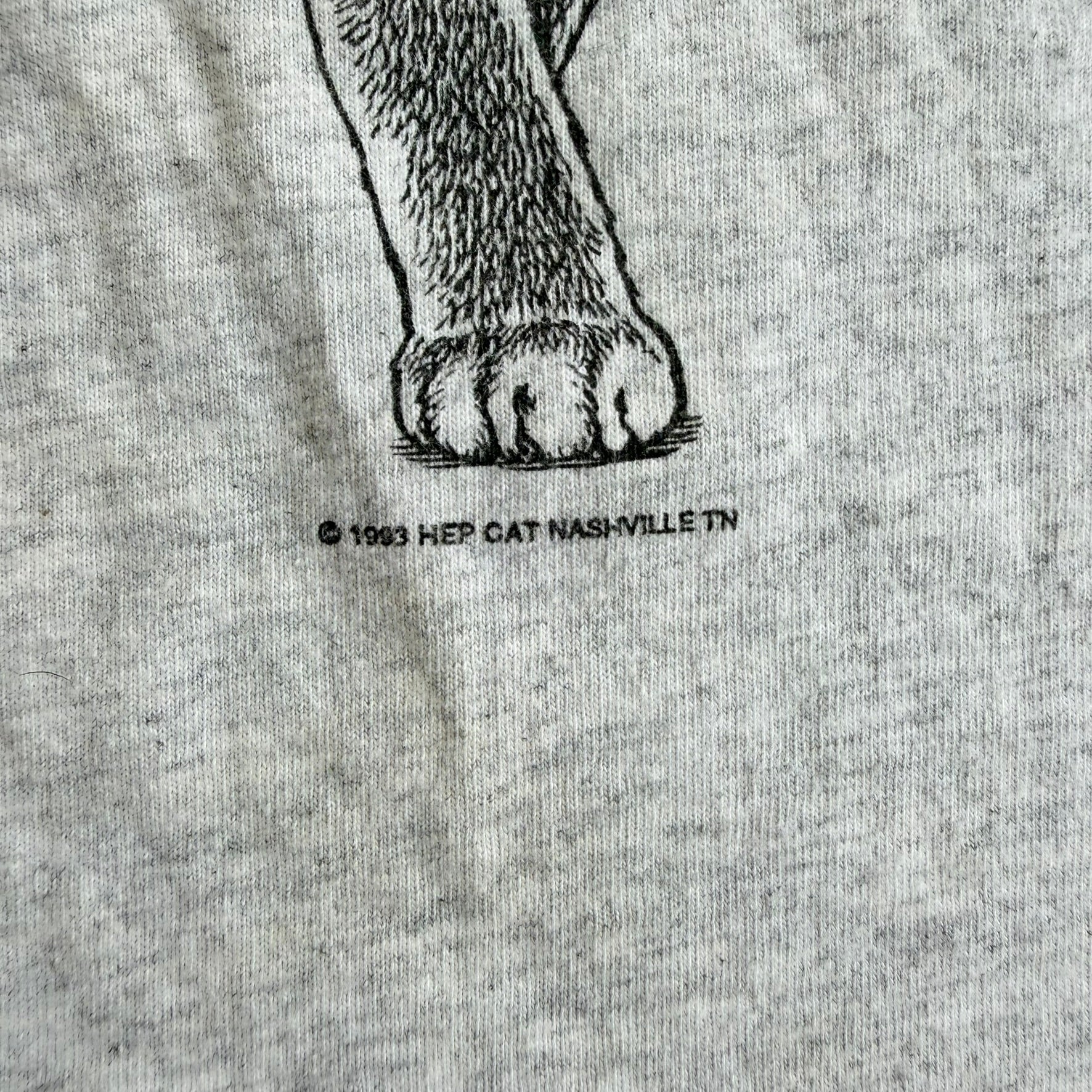 J- Vintage '93 Nashville HEP Cat Are You Fixed? Cat Graphic Made In USA Single Stitch Tee - L