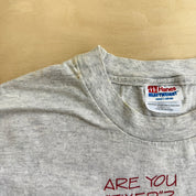 J- Vintage '93 Nashville HEP Cat Are You Fixed? Cat Graphic Made In USA Single Stitch Tee - L