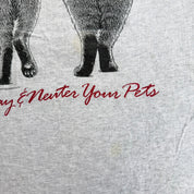 J- Vintage '93 Nashville HEP Cat Are You Fixed? Cat Graphic Made In USA Single Stitch Tee - L